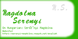 magdolna serenyi business card